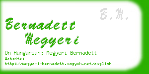 bernadett megyeri business card